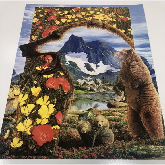 1996 Wild Animals Folder And 6 Posters USA Fox Owl Wolves Windows To The Wild - Picture 9 of 9